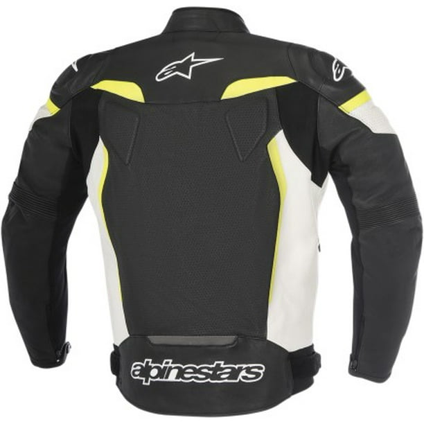 Black/White/Yellow/Fluorecent, 50 Alpinestars Mens GP Plus R V2 Air Flow Leather Motorcycle Riding Jacket 3100517 Black/White/Yellow/Fluorecent, 50 Alpinestars Mens GP Plus R V2 Air Flow Leather Motorcycle Riding Jacket 3100517